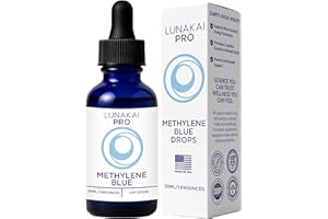 Lunakai PRO USA Made Methylene Blue Pharmaceutical Grade – 99.99% Pure USP Grade 1% Methylene Blue Drops for Humans – Cognitive & Focus Support Supplement