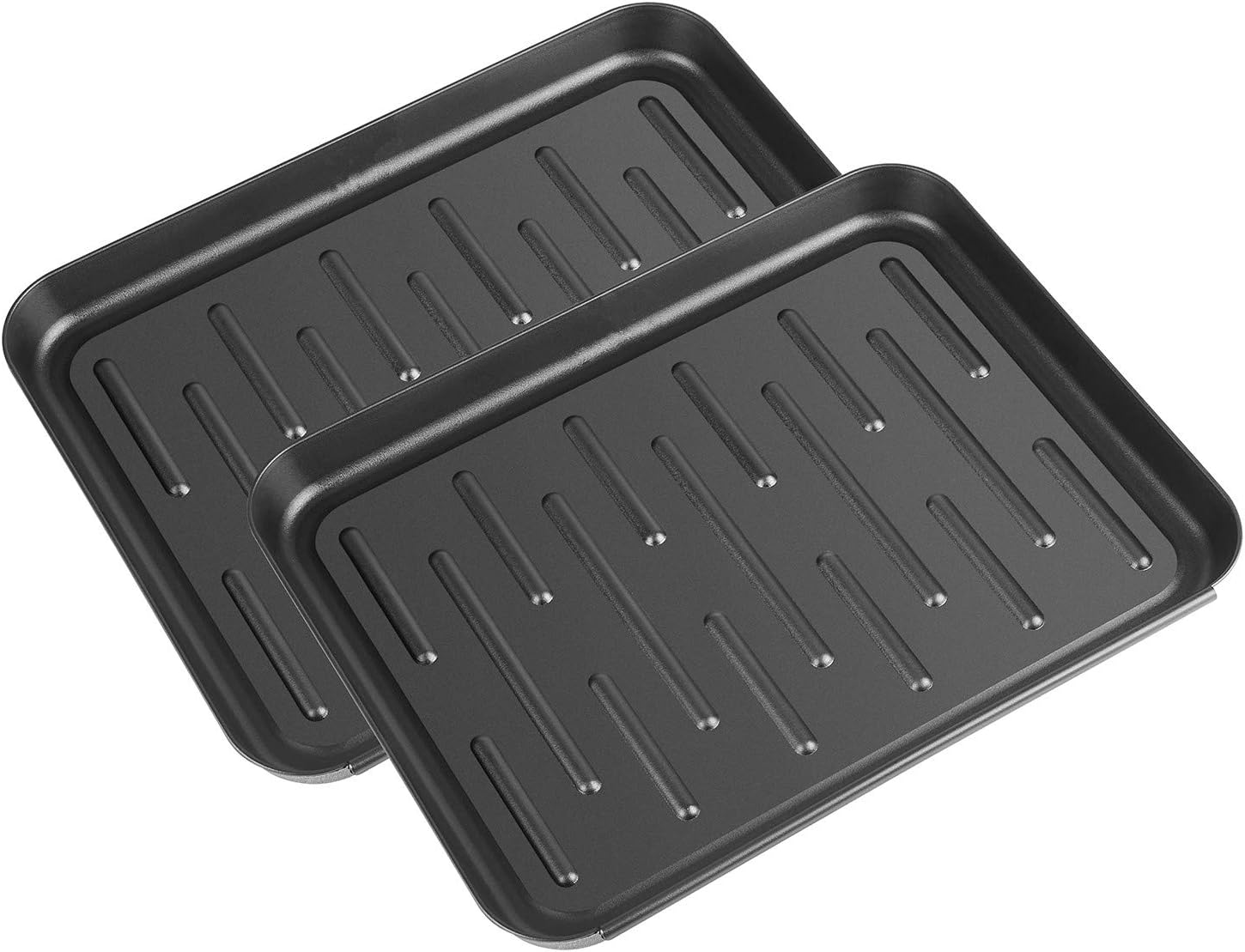 Boot Mat And Tray For Heavy Duty Floor Protection-Pet Bowls-Paint-Dog Bowls, Multi-Purpose, Shoes, Pets, Garden - Mudroom, Entryway, Garage-Indoor And Outdoor Friendly (13.7''x10.6"x1.1" 2ps)
