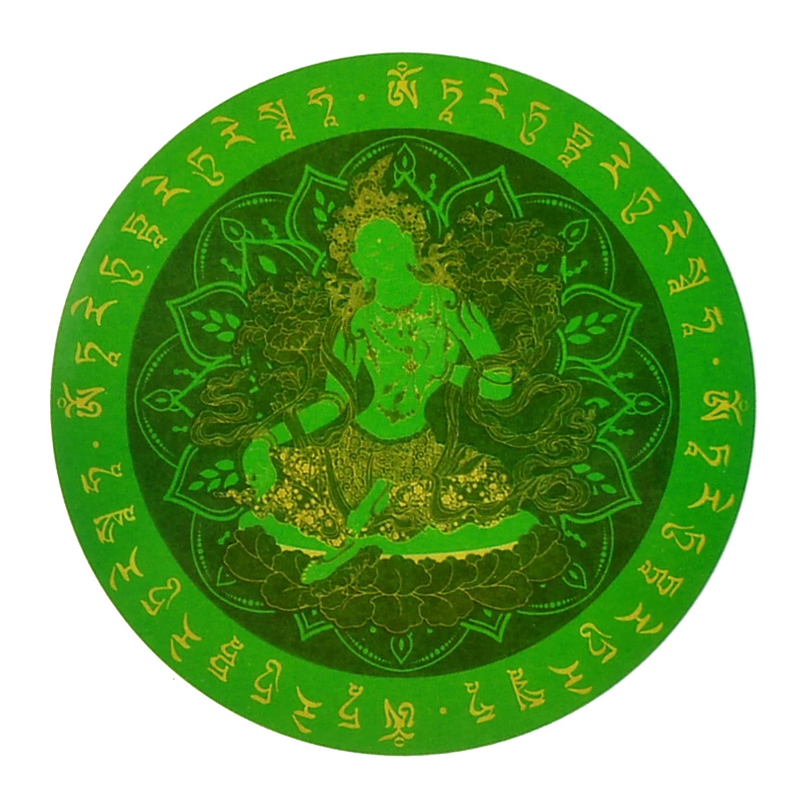 Juanxian Feng Shui Amulet Sticker Green Tara Window Sticker Decals for Home Decoration w5307