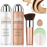 LZXLUKGIR Magic Minerals Airbrush Foundation and Makeup Primer for Face,Full Coverage Foundation for Mature Skin,Moisturizing Airbrush Makeup (02 Beige)