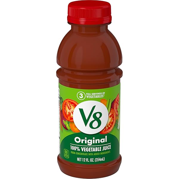 V8 ORIGINAL 100% VEGETABLE JUICE, 12 FL OZ...