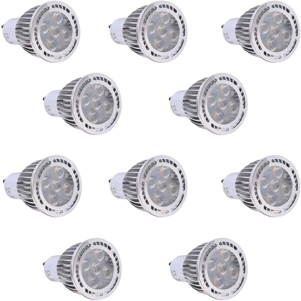 TONGDAUS LED Spotlight,GU10 5Watts SMD 3030SMD 400-500 LM Warm White/Cool White Frosted LED Spotlight AC 85-265V AC 220-240V AC 110-130V (10Pcs) (Color : AC 85-265V, Size : Warm White)