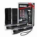 COSOOS 2 Tactical Flashlights with Holsters, Bright