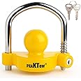 PEAKTOW PTS0002 Heavy Duty Universal Adjustable Coupler Lock Trailer Hitch Storage Security Lock Fits 1-7/8, 2, 2-5/16 Inches
