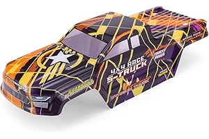 HAIBOXING Brushless 1/16TH RC Cars Spare Parts, RC Trucks Body Shell Yellow & Purple Apply to 16890A,4 X4 Race S-Truck Body(M16820)