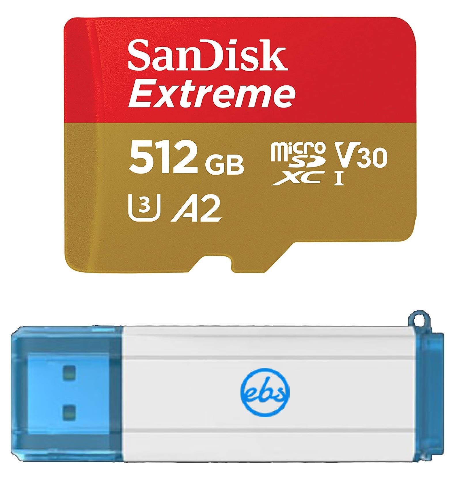 SanDisk Extreme 512TB Micro SD Memory Card for Compatible Phone, Nintendo  Switch, Camera Class 10 U3 SDXC UHS-I 512g (SDSQXA1-512G-GN6MN) Bundle