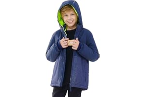 PAMLULU Boys Winter Coats Waterproof Breathable Snowboarding Ski Jackets Fleece Lined Hooded Rain Coat for Kids