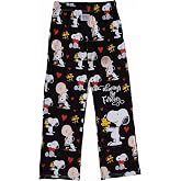 BRIEF INSANITY Snoopy Pajama Pants for Men and Women - Allover Cartoon Character Print Comfy Ultra-Soft Peanuts Pajamas