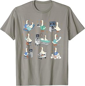 Sonography Tech Silly Goose Nurse Ultrasound Medical Humor T-Shirt