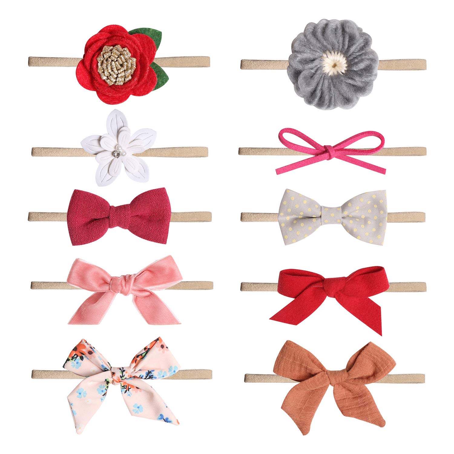 Viamatica Com Chic Chic 6 Pieces Bebe Fille Bandeau De Cheveux Tricot Elastique Bande Coiffure Bebe Bijoux Cadeau Noel Anniversaire Bebe Bebe Puericulture