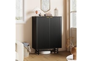 6-Tier Shoe Cabinet with Doors, Modern Farmhouse Entryway Organizer Holds 24 Pairs, Wooden Shoe Storage Rack with Hidden Stor