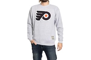 Calhoun NHL Surf & Skate Unisex Cabin Crew Neck Sweater with Premium Cotton Blend & Frayed Team Logo Crest