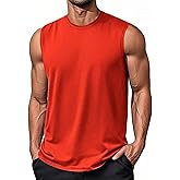 EKLENTSON Men's Tank Tops UPF 50+ Sleeveless Shirt Lightweight Cooling Muscle Tee Sun Protection Quick Dry Workout Shirt