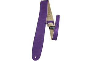 P PERRI'S LEATHERS LTD. Perri’s Leathers Ltd. - Guitar Strap - Purple Suede - Adjustable - for Acoustic/Bass/Electric Guitar - Made in Canada (P25S-206)