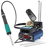 YIHUA 948DB+ II Soldering Iron Station Kit compatible for T12 solder iron tip with 3 tips with °F-°C Conversion, Sleep Mode,