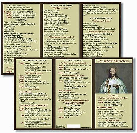 Catholic Mass Prayer And Responses Pocket Card