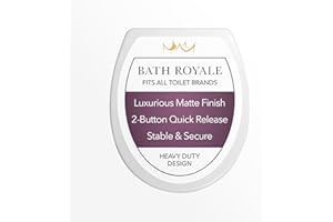 Bath Royale Slow Close Toilet Seat Round BR283-00 Heavy Duty & Scratch Resistant, Fits All Toilet Brands, MasterSuite Series