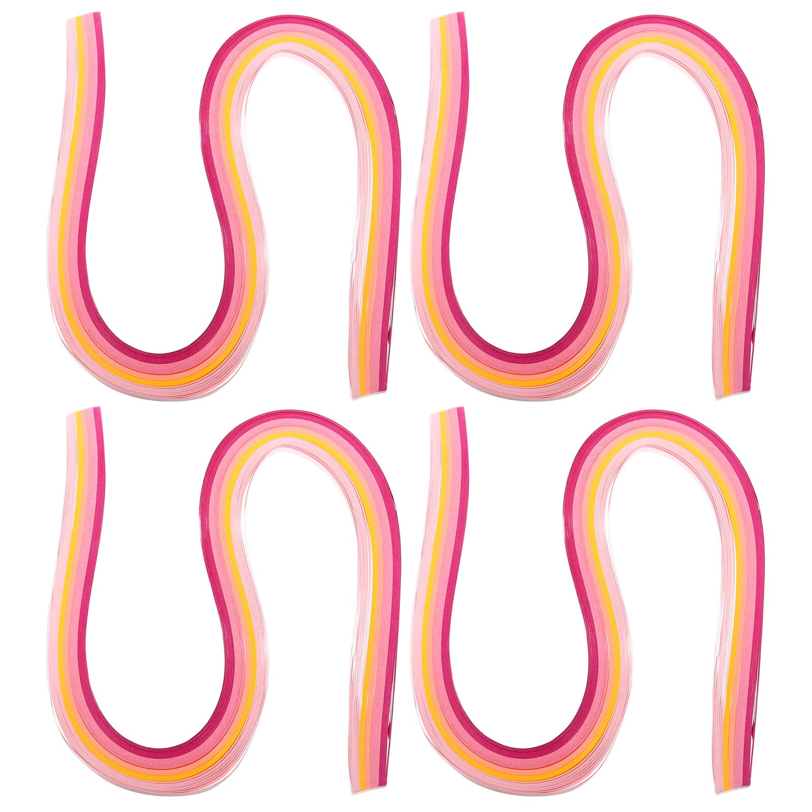 PATIKIL 540 x 5mm Rainbow Quilling Strips Paper,480 Pcs Origami Paper Quilling Strip for Art DIY Hand Craft Christmas, Gradient Pink