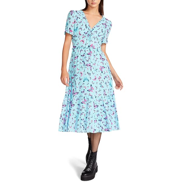 Amazon.com: Betsey Johnson Pepper Midi Dress Sonic White MD