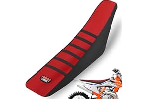 fewfuss Gripper Rubber Dirt Bike Seat Cover - Universal Soft Seat Cover for Most Dirt Bike Motorcycle Red