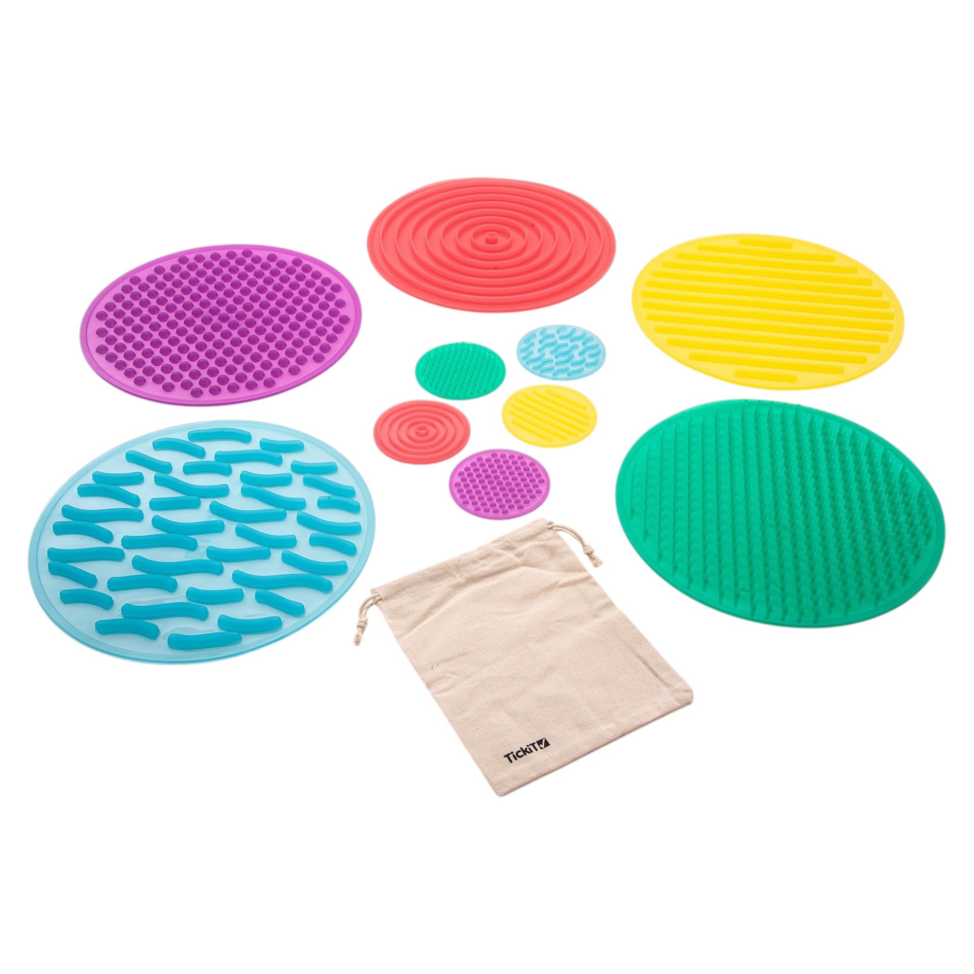 tickit SiliShapes Sensory Circle Set, Sensory Toys for Autism, Fidget Toys, Sensory Play, Interactive Sensory Equipment, Sensory Play for All Ages