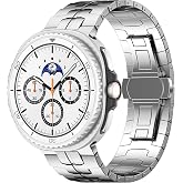 Metal Bands for Samsung Galaxy Watch 8 9 Band 40mm 44mm/8 Classic 46mm | Stainless Steel Replacement Link Bracelet Strap Men for Samsung Galaxy Watch 8 Classic 46 mm/9 8 Bands 44 mm 40 mm
