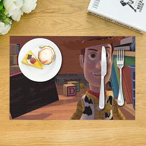 Amazon ウッディの壁紙13 ランチョンマット おしゃれ かわいい 断熱 滑り止め 家庭レストラン用 食卓飾り お手入れ簡単 ４枚セット プレース マット ランチョンマット オンライン通販