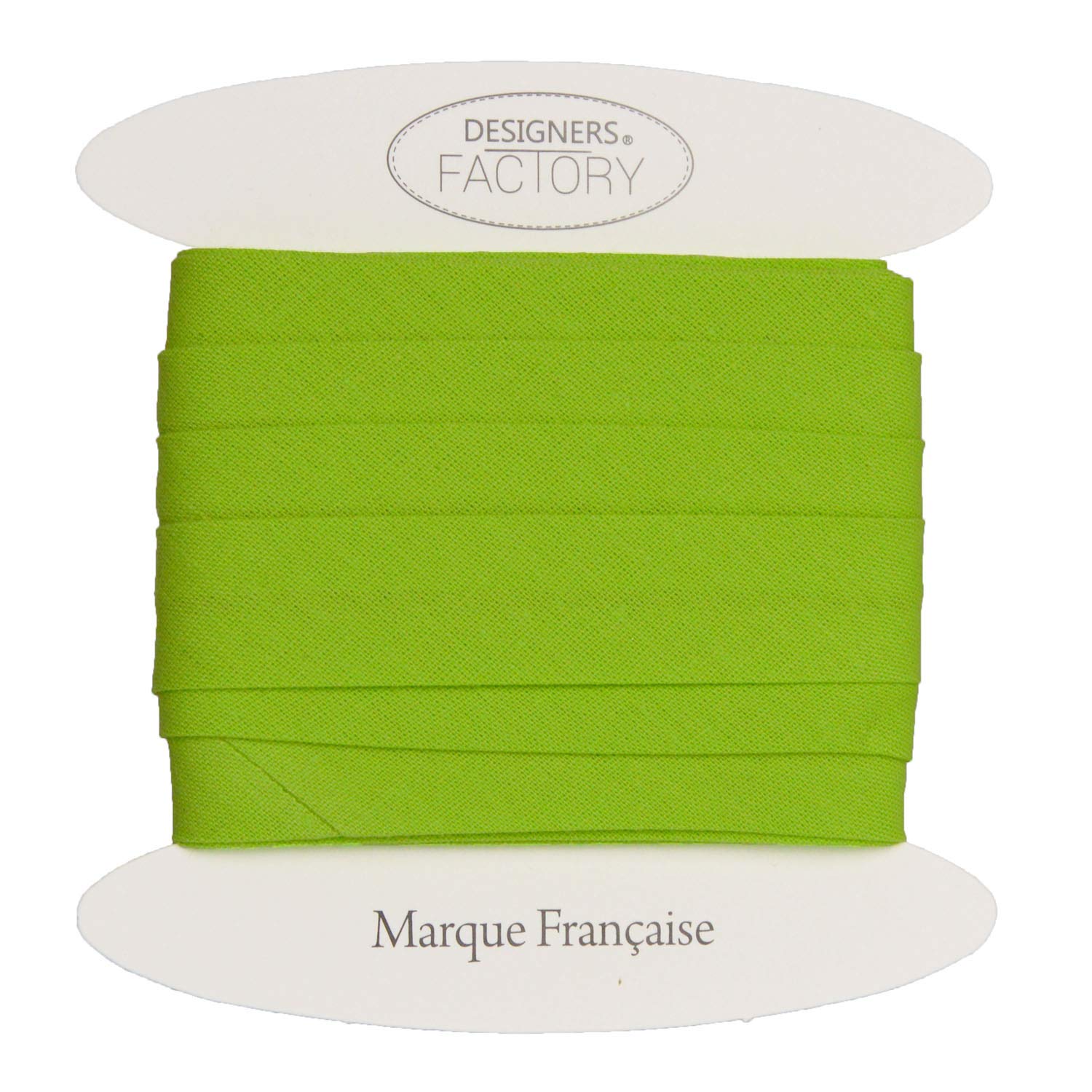 Beautiful Quality Plain Cotton Bias Binding - Cotton Bias Binding - Available in Several Colours and Two Sizes (By 5 Meters, Apple Green)