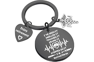 WSNANG Retirement Gift Nursing Keychain I 'M A Retired Nurse Keychain Enjoy Retirement Gift for Nurse RN NP LVN LPN BSN