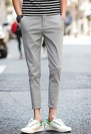 髪型 ぜいたく9部丈 パンツ メンズ 冬