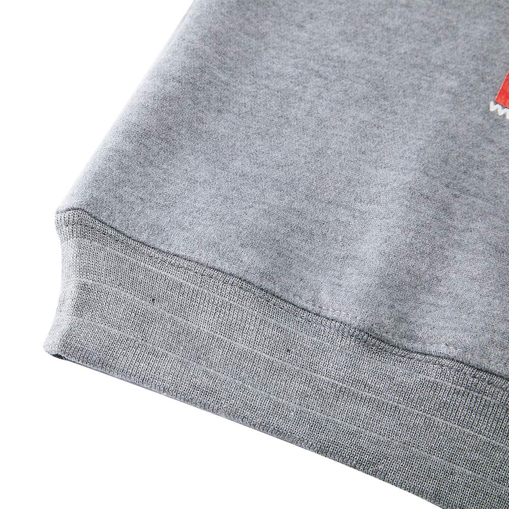 SKYRAINBOW Girls Boys Christmas Sweater Print 3D Ugly Xmas Sweatshirt Crew Neck Thick Pullover Loose Fit Jumper Easter Clothes for Holiday Party Grey XL