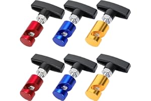 Hiceeden 6 Pcs Metal Car Hood Strut Clamp, 11 mm Anti-Slip Lift Support Clamp, Universal Hood Holder for Car, Automotive Tools Engine Hood Prop, Multi-Color(Yellow, Blue and Red)