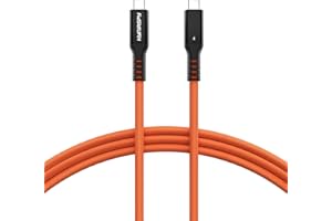 [Intel Certified] 40Gbps Thunderbolt 4 Cable 1m/3.3ft USB C to USB C Cable, 240W(5A) Charging Cord, Braided Type C Cable Comp