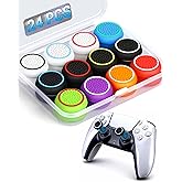 24 PCS Premium Silicone Thumb Grips for PS4/PS5/Xbox Controller, Rainbow Non-Slip Joystick Caps & Thumbstick Grips, Ultimate Comfort & Protection