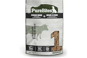 PureBites Beef Freeze Dried Dog Treats, 1 Ingredient, Made in USA, 16.6oz