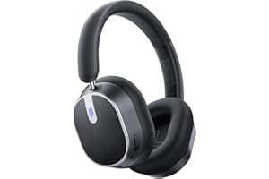 bmani Hybrid Active Noise Cancelling Headphones,120H Playtime Wireless Headphones Bluetooth 6.0 with Power Display, 6-Mic ENC Calls, 360° Spatial Audio Over Ear Headphones Headset for Travel Game