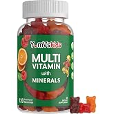 YUM-V'S Kids Multivitamin Gummies, Fruit (120 Count) | 12 Vitamins &amp; Minerals with A, C, D3, E, B6 &amp; B12 | Great Tasting Children's Multivitamin | Kosher &amp; Halal Friendly &middot; Non-GMO
