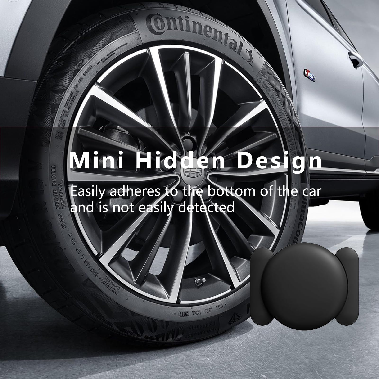 Mini Hidden GPS Tracking Device for Vehicles, Cars etc, Hidden GPS Car Tracking Device with Magnetic Waterproof Case, Running in Apple FIND My, No Extra Monthly fee (Black)