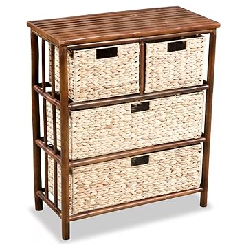Xinglieu Storage Cabinet Bamboo And Water Hyacinth Chest Of