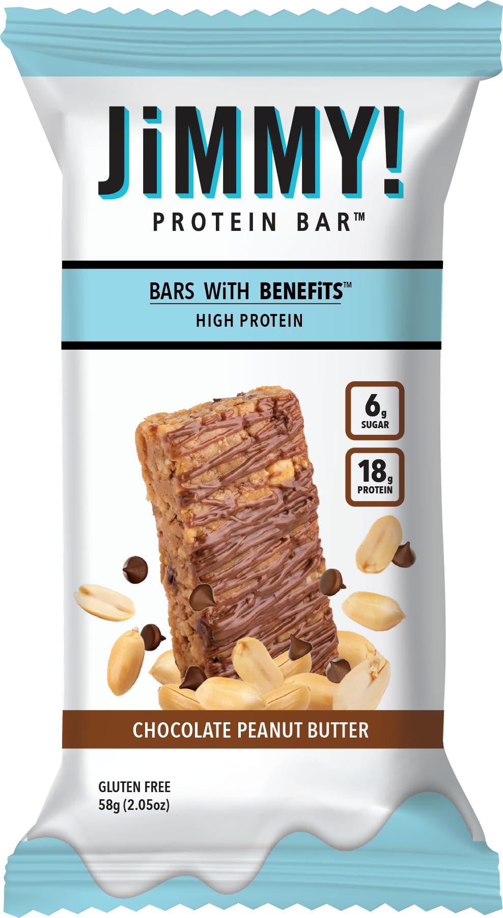 Functional Protein Bars - High-Performance Energy Snacks with Caffeine - Low Sugar & Non-GMO - Gluten Free Protein Bars for Workout, Travel & Energy Boosting | Chocolate Peanut Butter - 12 Count