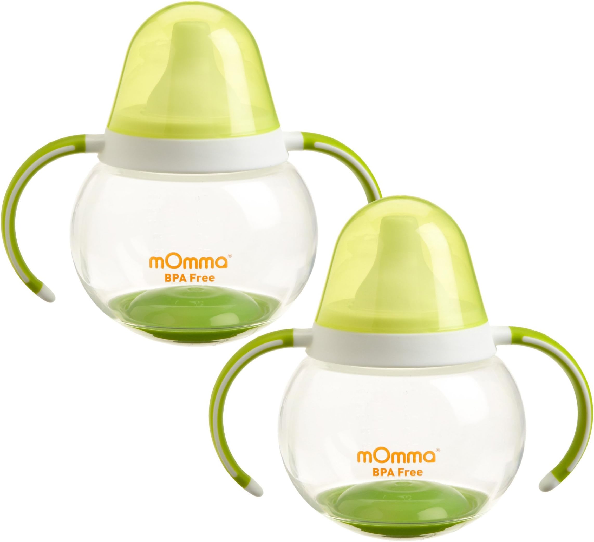 Lansinoh mOmma Spill Proof Cup with Dual Handles, Green - 2 Pack