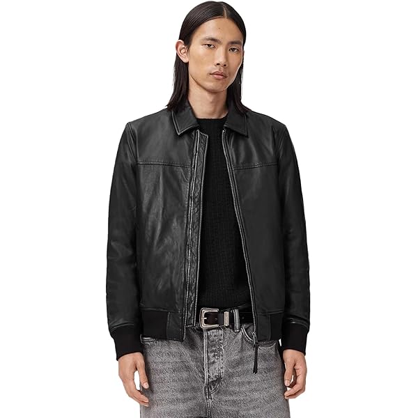 AllSaints Mens Jacket Underground Bomber Black M at Amazon Men's