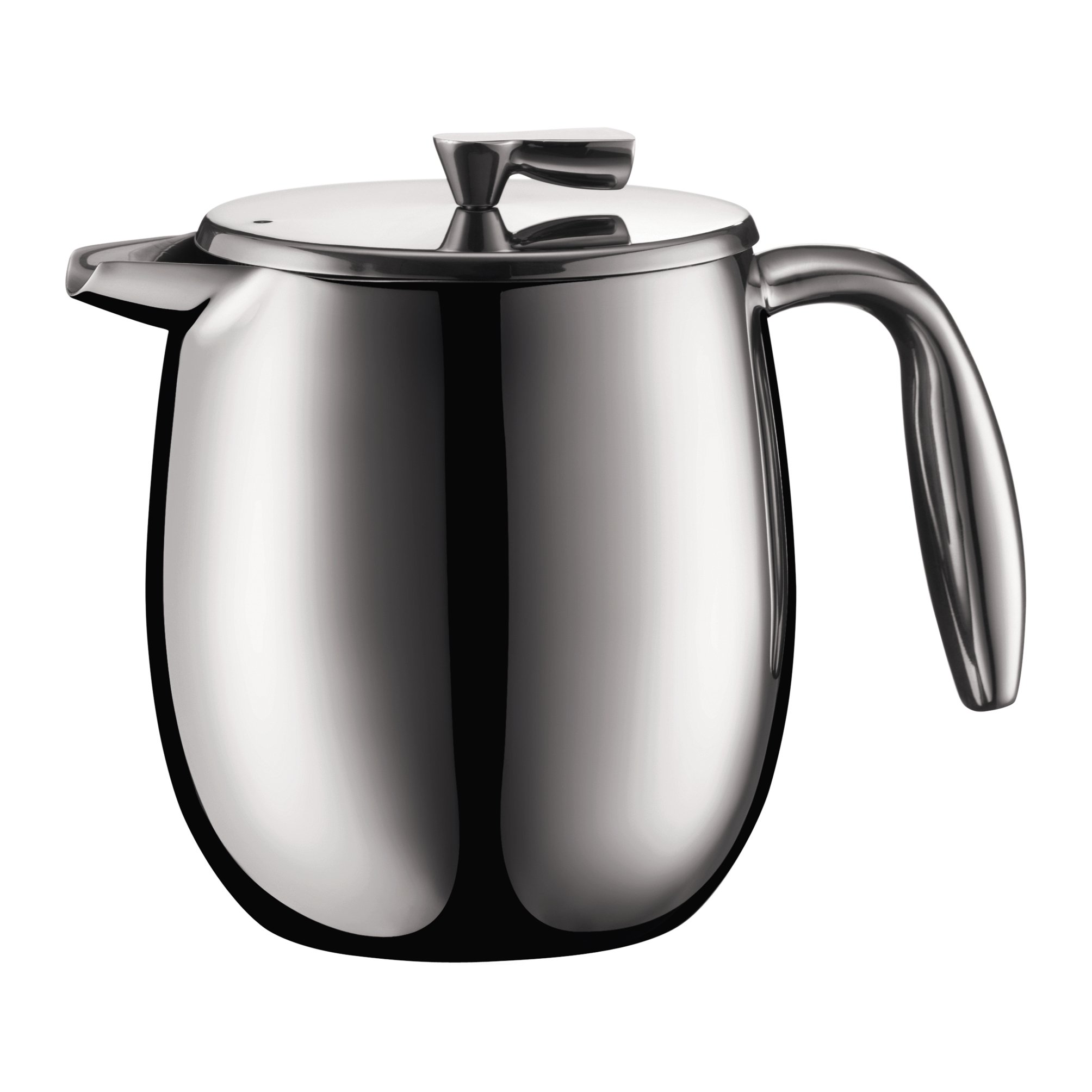 Bodum Double Wall French Press Columbia - 500ml / 4 Cup Matt Coffee Maker - Stainless Steel - Dishwasher Safe Cafetiere