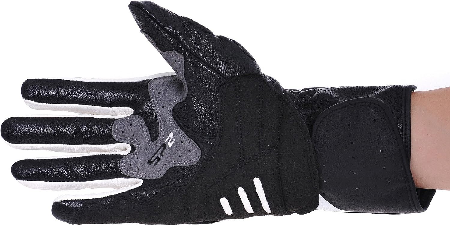 Seibertron SP2 SP-2 Men's Leather On-Road Motorcycle Gloves Genuine Leather Motocross Motobike Motorcycle Racing sports gloves (White - Image 3
