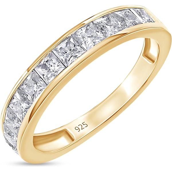 DazzlingRock Collection Diamantring – 0,25 Karat Blau & Weiß Diamanten, 10K Weißgold, Stapelbar, Damen Jahrestag Ring