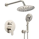 SunCleanse Shower System, Bathroom Rainfall Shower Faucet Set Complete with 7-Setting Handheld Shower Head Combo, Included Ro