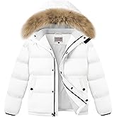 WULFUL Boy's Girls Winter Coats Waterproof Fleece Lined Puffer Jackets Kids Thicken Outerwear With Detachable Hood