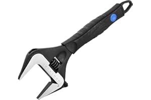 MAXPOWER 10 inch Adjustable Wrench, Wide Jaw Capacity 2 inch (50 mm)