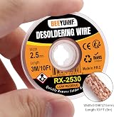 BEEYUIHF Desoldering Wick Braid Flux No-Clean Copper Wire 2.5mm x 3M 3Pcs view 4