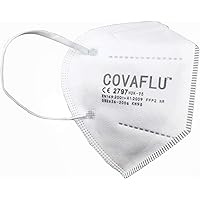 COVAFLU KN95 Disposable Fold Flat Face Mask (Pack of 10 KN95 Face Masks)